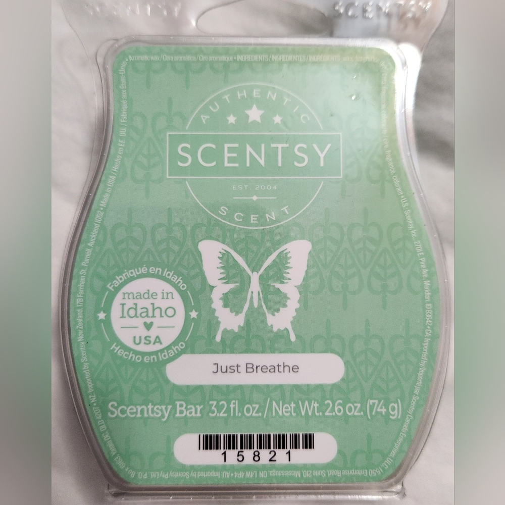 JUST BREATHE Wax Bar, Scentsy, NEW